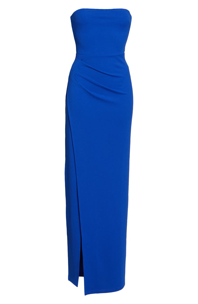 Lulus Foxy Strapless Gown, Alternate, color,