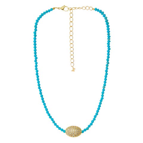 Colored Glass Bead Pave Roller Charm Choker