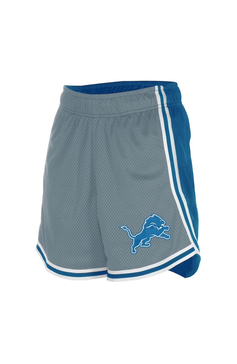 New Era Women's New Era Silver/Blue Detroit Lions Sport Classics Mesh Shorts, Alternate, color, Silver