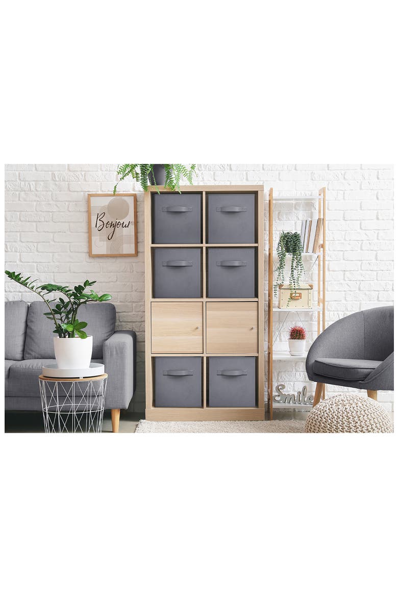 Large Collapsible Storage Cube, Alternate, color, GRAY