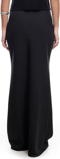 Endless Pinstripe Low Rise Maxi Skirt