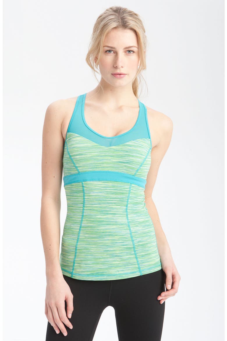 'Peekaboo Space Dye' Tank, Main, color, TURQUOISE CERAMIC