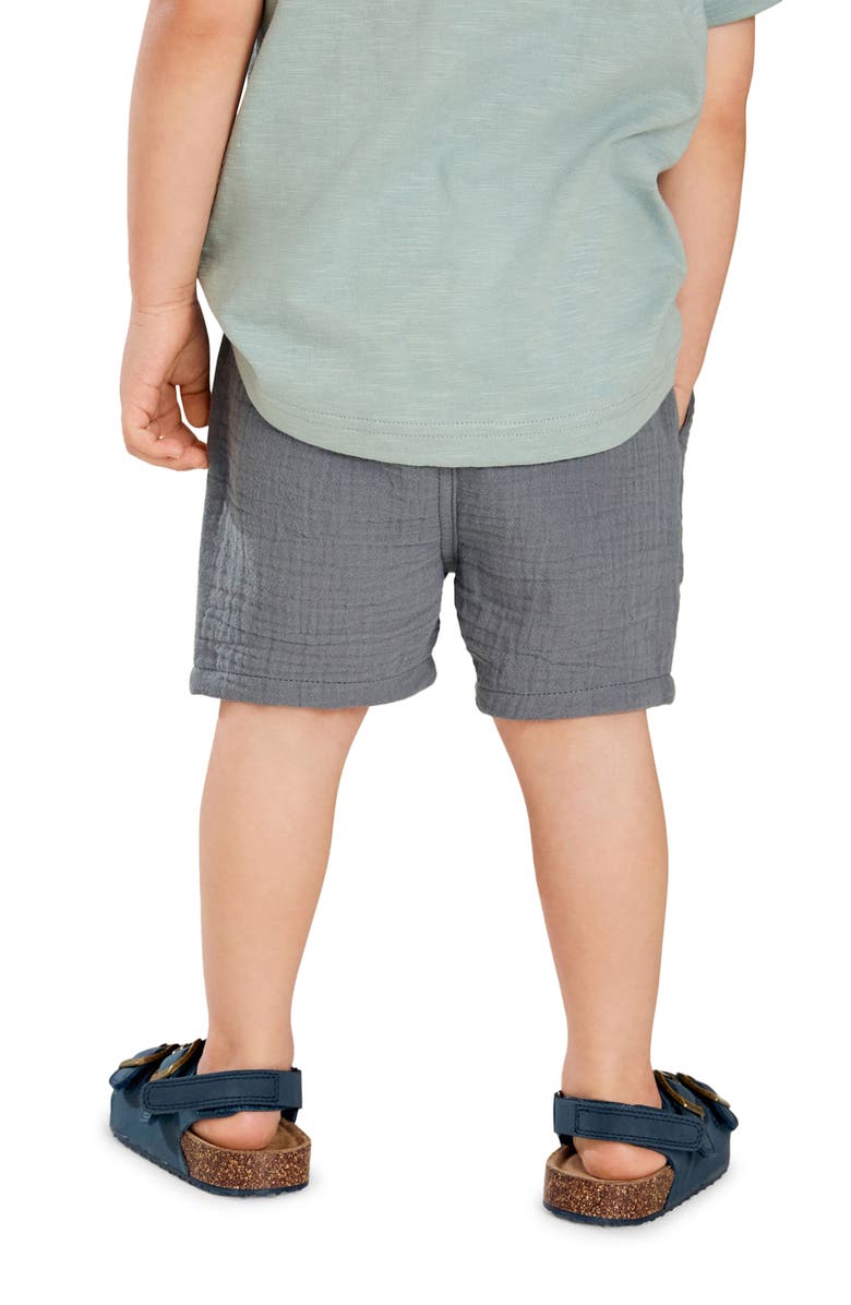 NEXT Kids' Cotton Gauze Drawstring Shorts, Alternate, color, Blue