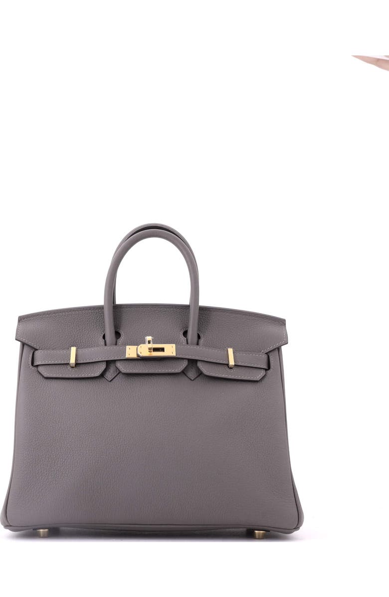 Pre-Owned Hermes Birkin Handbag Grey Togo with Gold Hardware 25, Main, color, Gris Meyer