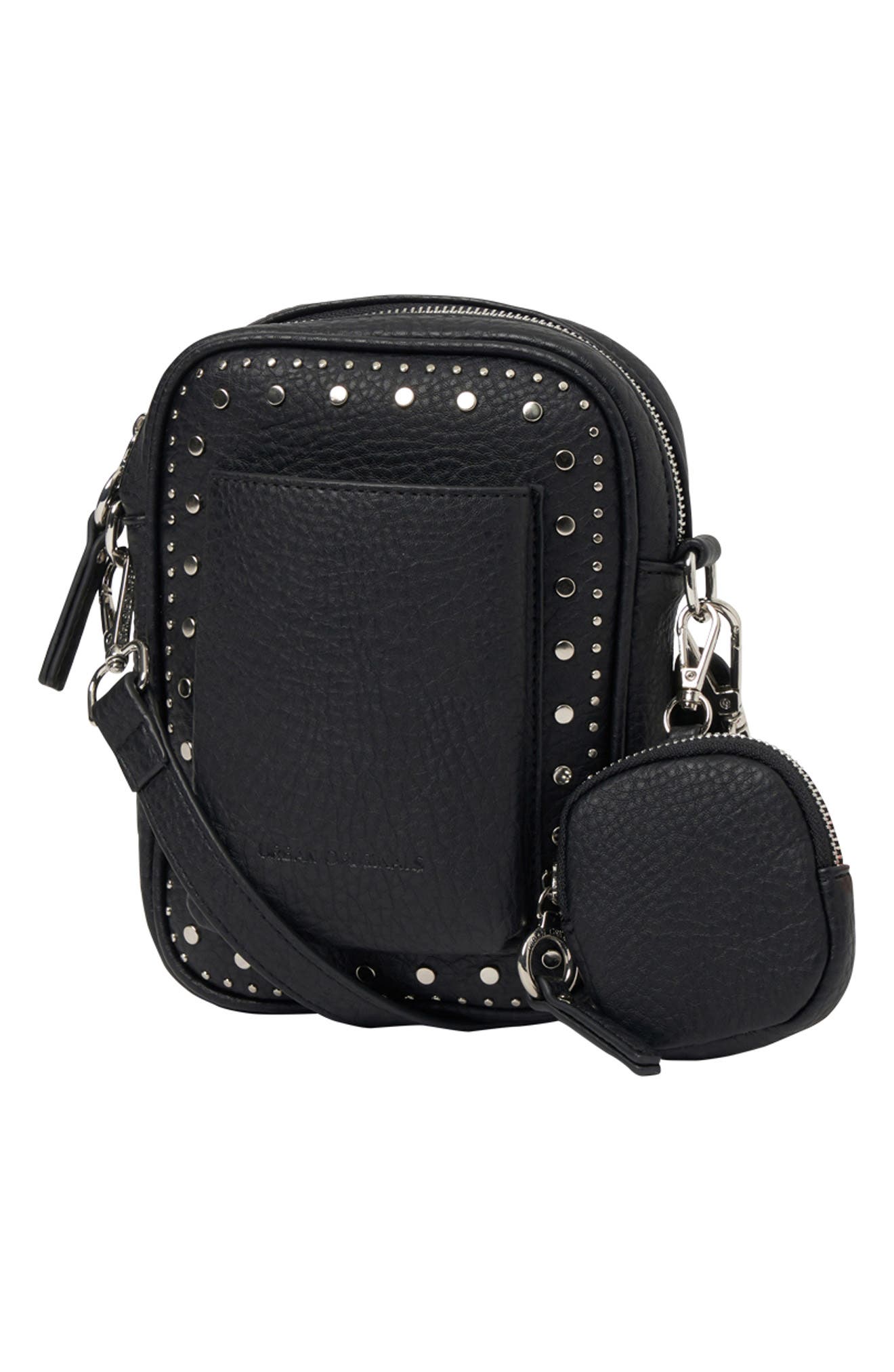 Urban Originals Micro Stud Crossbody Pouch, Alternate, color, Black