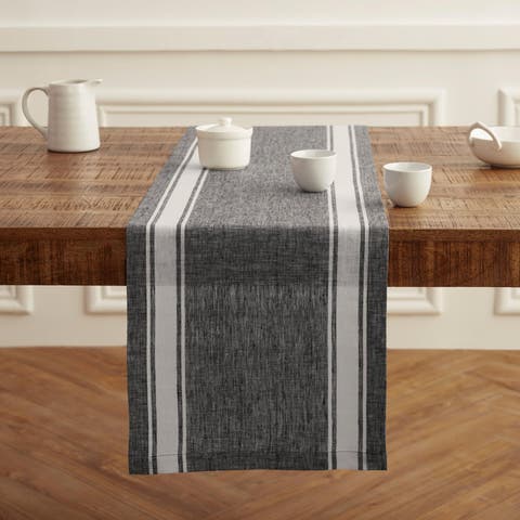 Linen Table Runner - Country Stripe