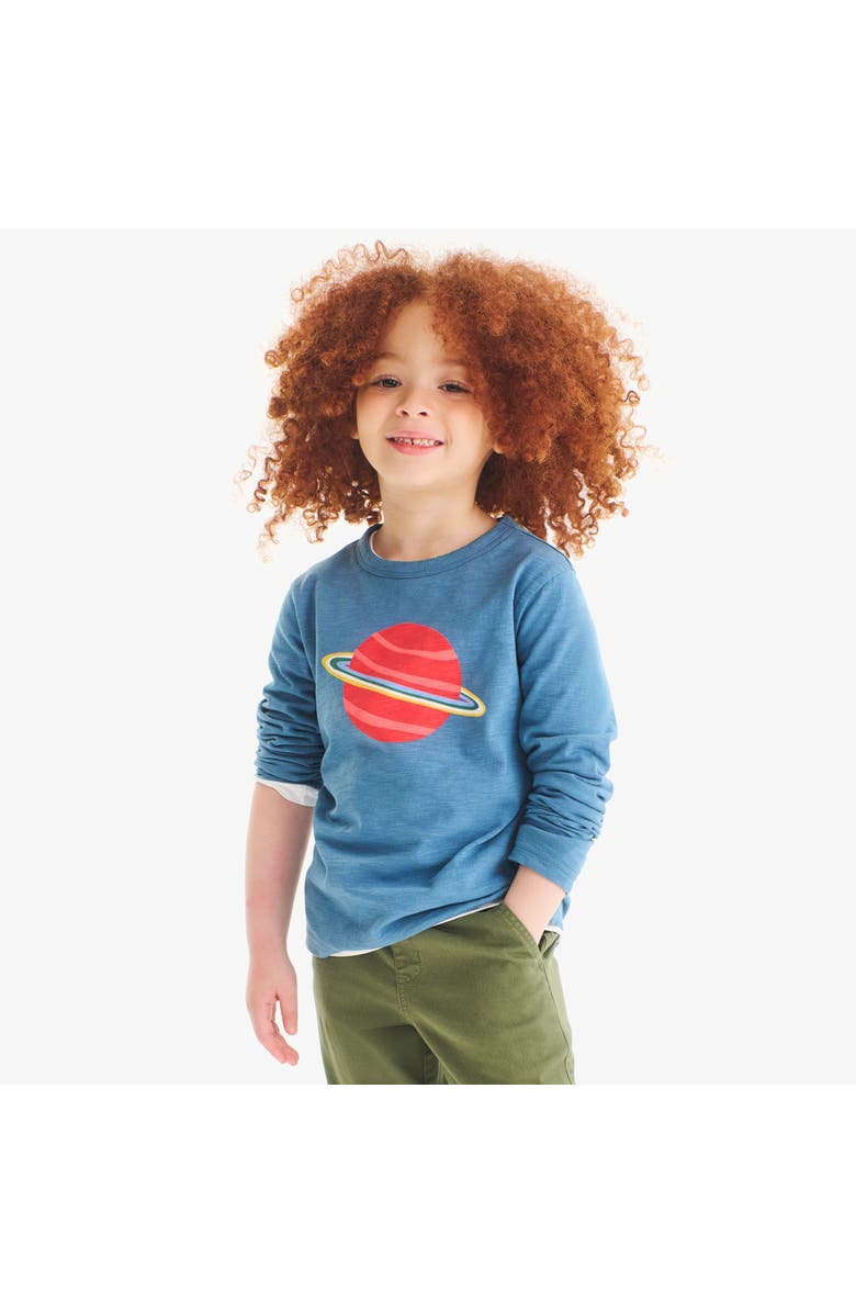 Primary Kids Long Sleeve Saturn Tee, Main, color, 