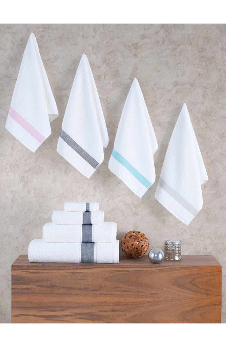 Brooks Brothers Ottoman Rolls 6-Piece Towel Set, Alternate, color, Anthracite