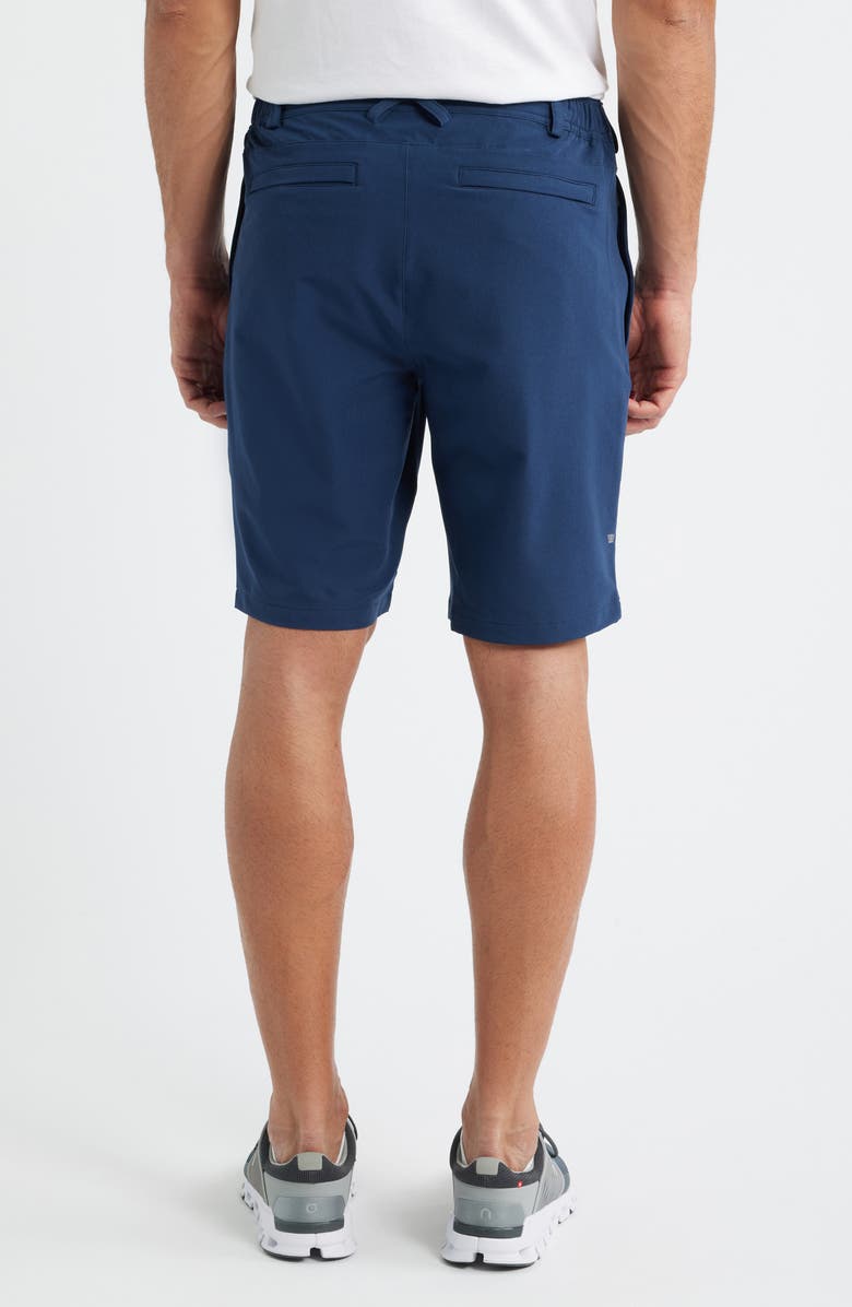 Mack Weldon Radius Flex Water Resistant Flat Front Shorts, Alternate, color, True Navy