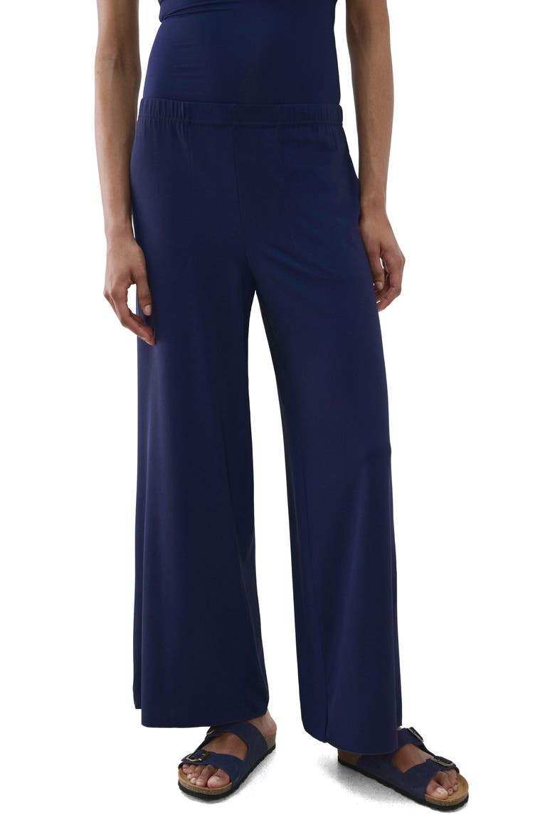 Flowy Straight Leg Pants, Main, color, BLUE