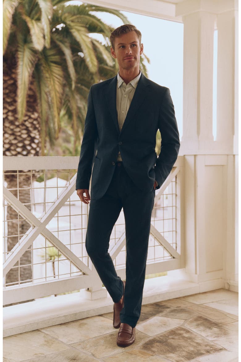 Verona Seersucker Slim Straight Leg Chinos, Alternate, color, NIGHT SEERSUCKER KONA