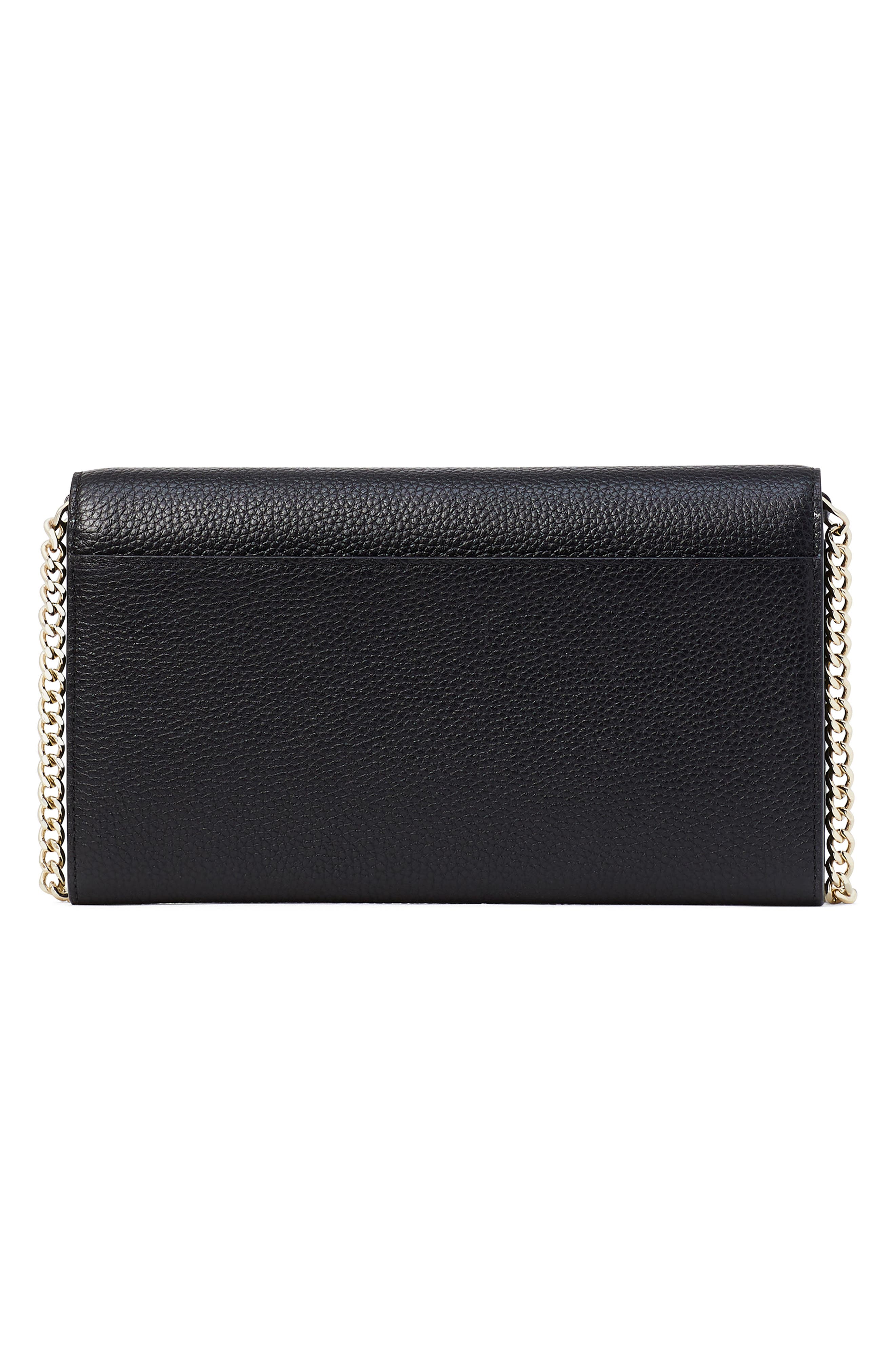 roulette leather wallet on a chain, Alternate, color, BLACK