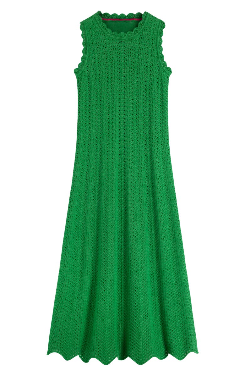 Boden Crochet Midi Dress, Alternate, color, Green