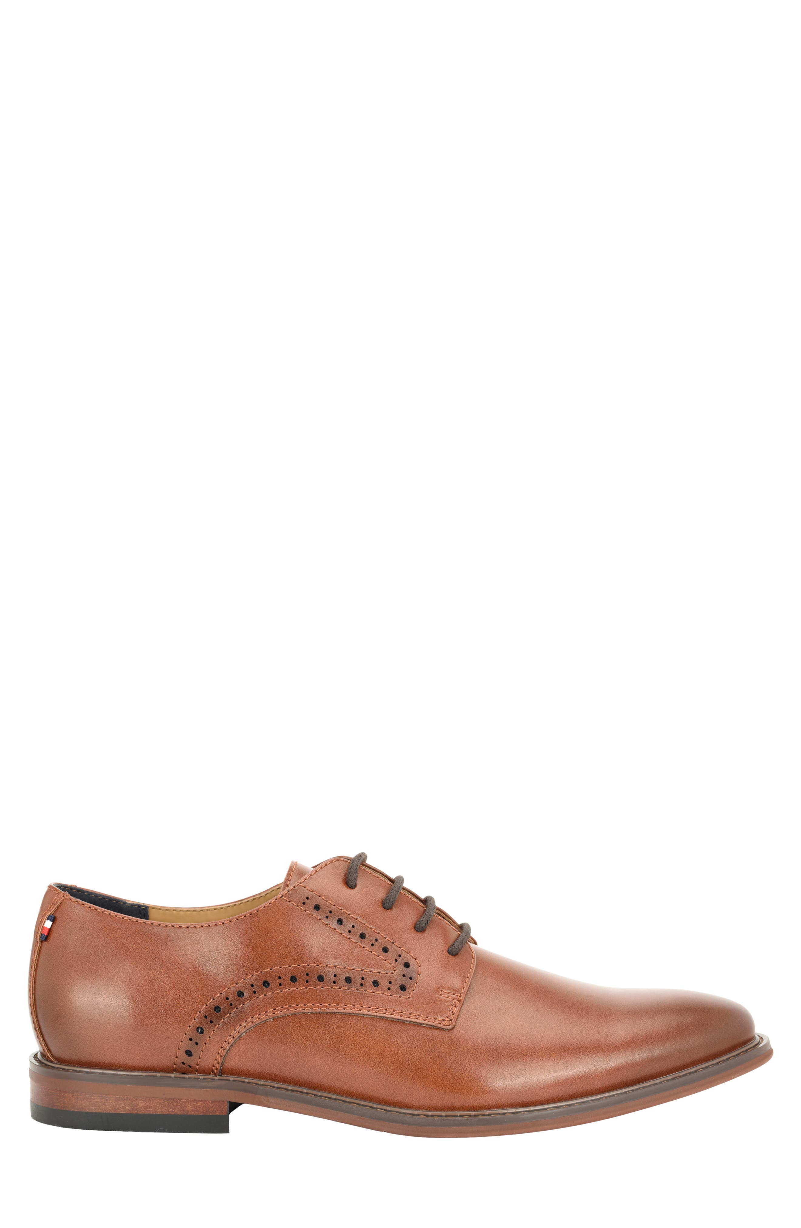 Culker Faux Leather Plain Toe Derby, Alternate, color, MEDIUM BROWN