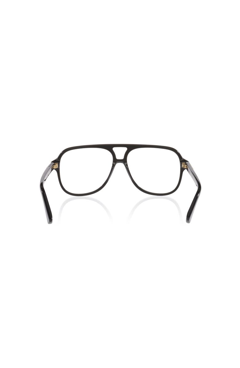 Bottega Veneta 56mm Pilot optical glasses, Alternate, color, Black