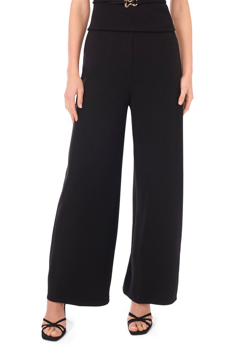 Wide Leg Pull On Pants, Main, color, RICH BLACK