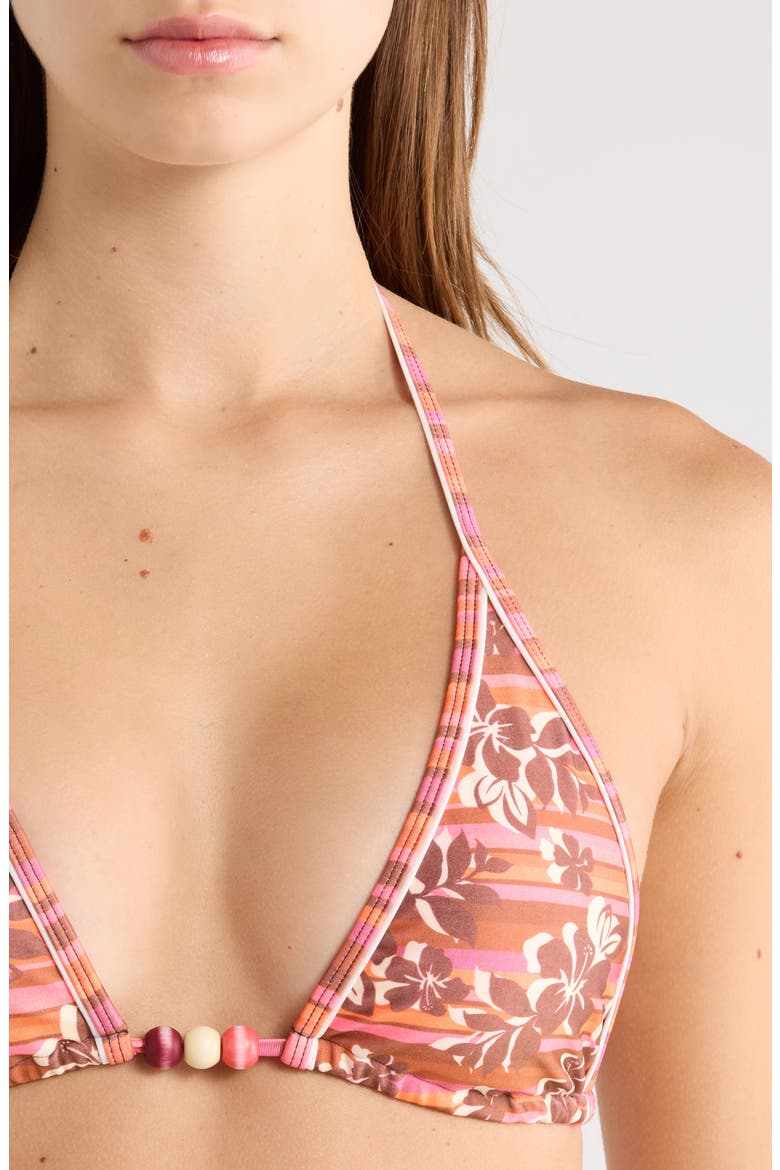 Sunkissed Stripe Double Bind Triangle Bikini Top, Alternate, color, SUNKISSED STRIPE