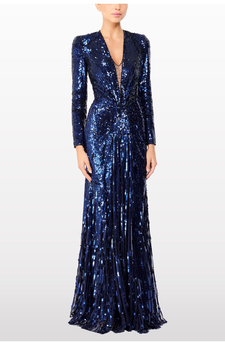 Jenny Packham Narcissus Dress, Alternate, color, Sea Dragon