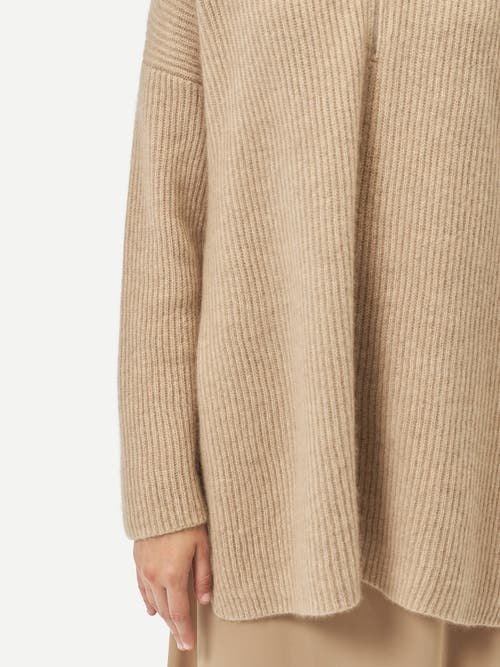 Gobi Mongolian Cashmere Cashmere Quarter-zip Sweater In Warm Grey