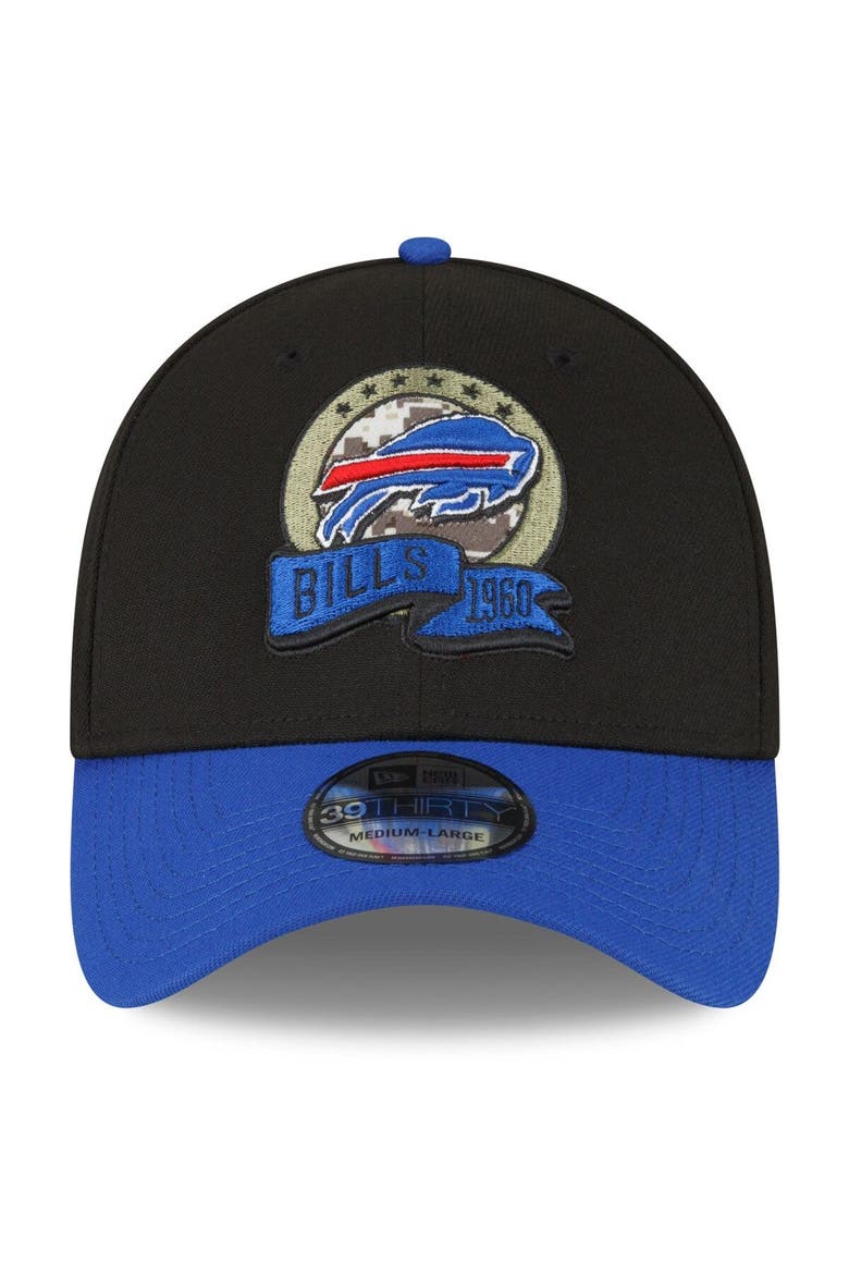 Men's New Era Black/Royal Buffalo Bills 2022 Salute To Service 39THIRTY Flex Hat, Alternate, color, Black