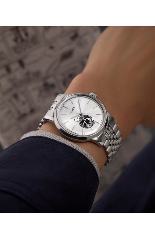 Timex ® X Peanuts Marlin® 75th Anniversary Edition Automatic Bracelet Watch, 40mm In Brown