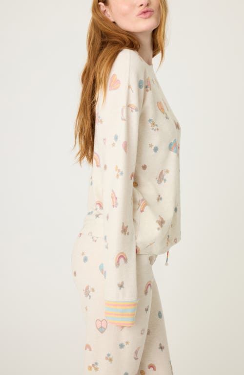 Pj Salvage Sunshine Mind Pajama Top In Light Oatmeal