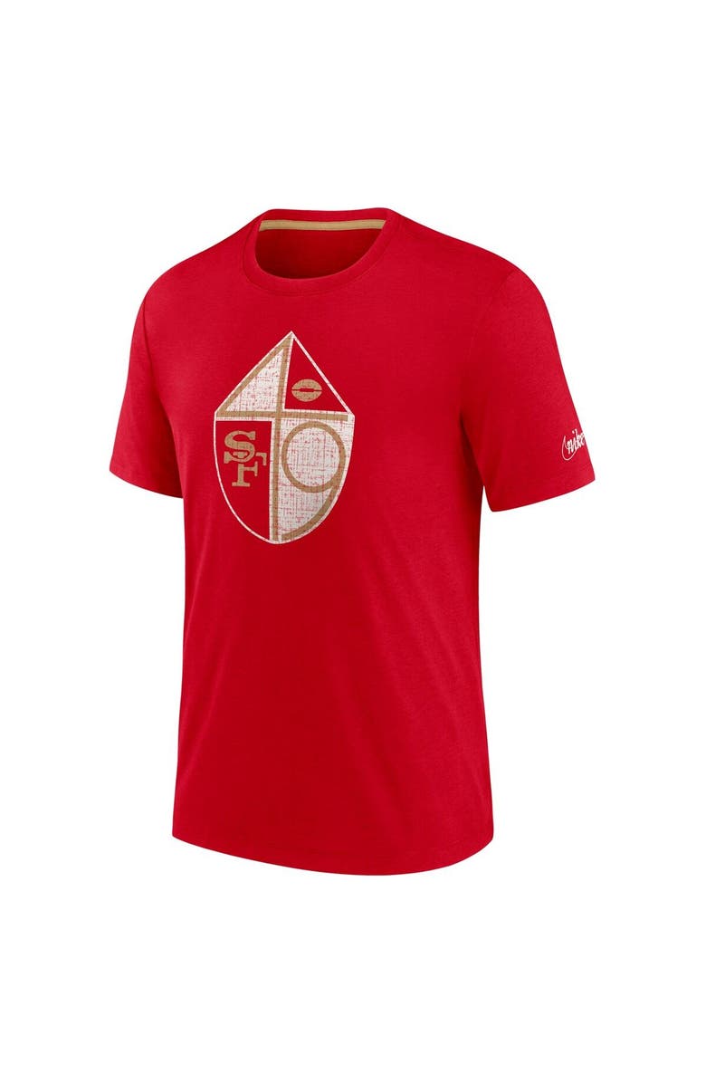 Nike Men's Nike Scarlet San Francisco 49ers Playback Logo Tri-Blend T-Shirt, Alternate, color, 