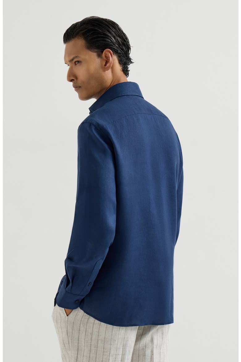 Linen shirt, Alternate, color, Navy Blue