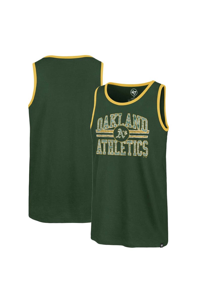 '47 Men's '47 Green Oakland Athletics Winger Franklin Tank Top, Main, color,