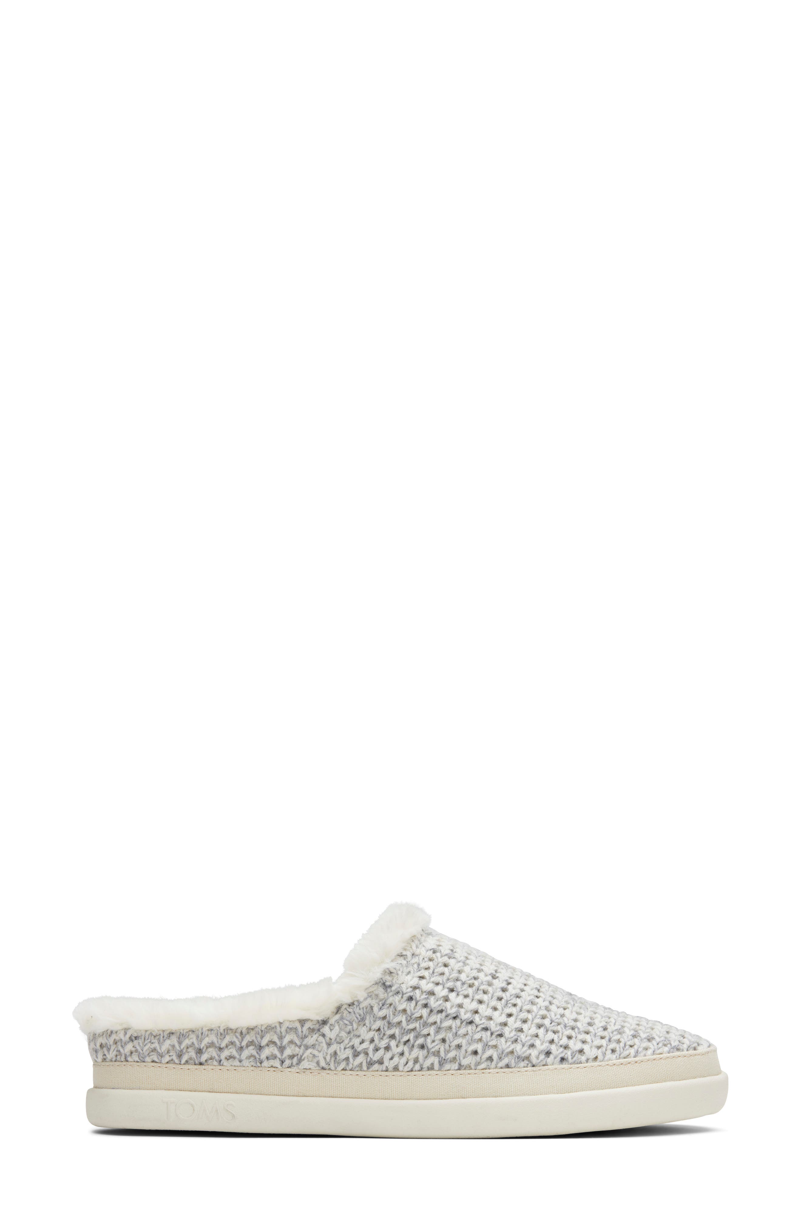 Faux Fur Lined Slipper, Alternate, color, WHITE