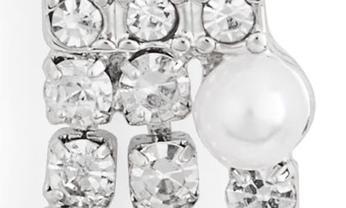 Nordstrom Rack Crystal Pavè Faux Pearl Dangle Drop Earrings