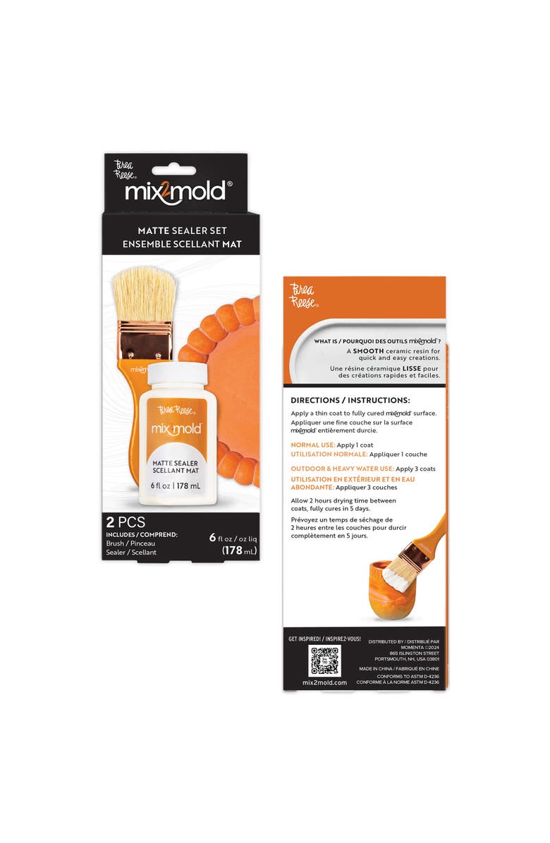 Brea Reese Mix2Mold Matte Sealer 6 Fl Oz Application Brush, Alternate, color, Multicolored