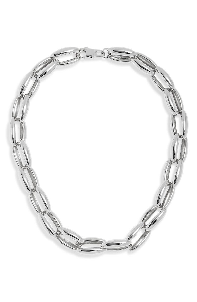 Luv AJ The Positano Chain Necklace, Main, color, Silver