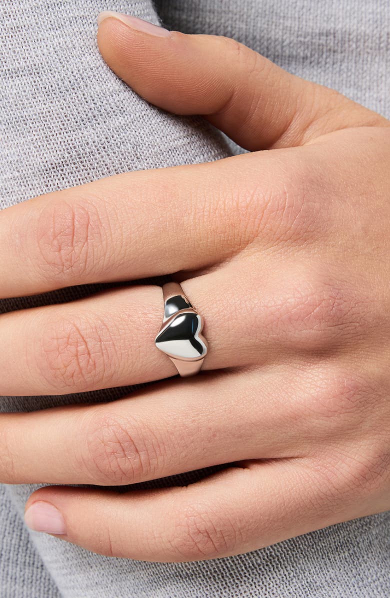 Ana Luisa Heart Ring - Isla Silver, Alternate, color, Silver