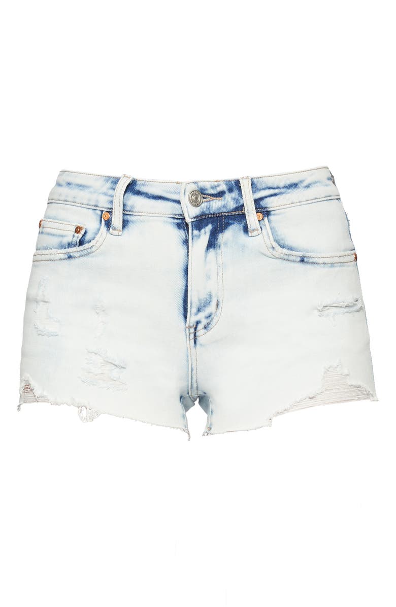 Bayeas Raw Hem Denim Shorts, Alternate, color, Bluesky