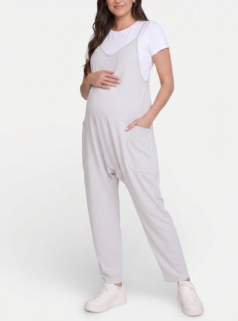 Sleeveless Relaxed Fit Maternity Jumpsuit