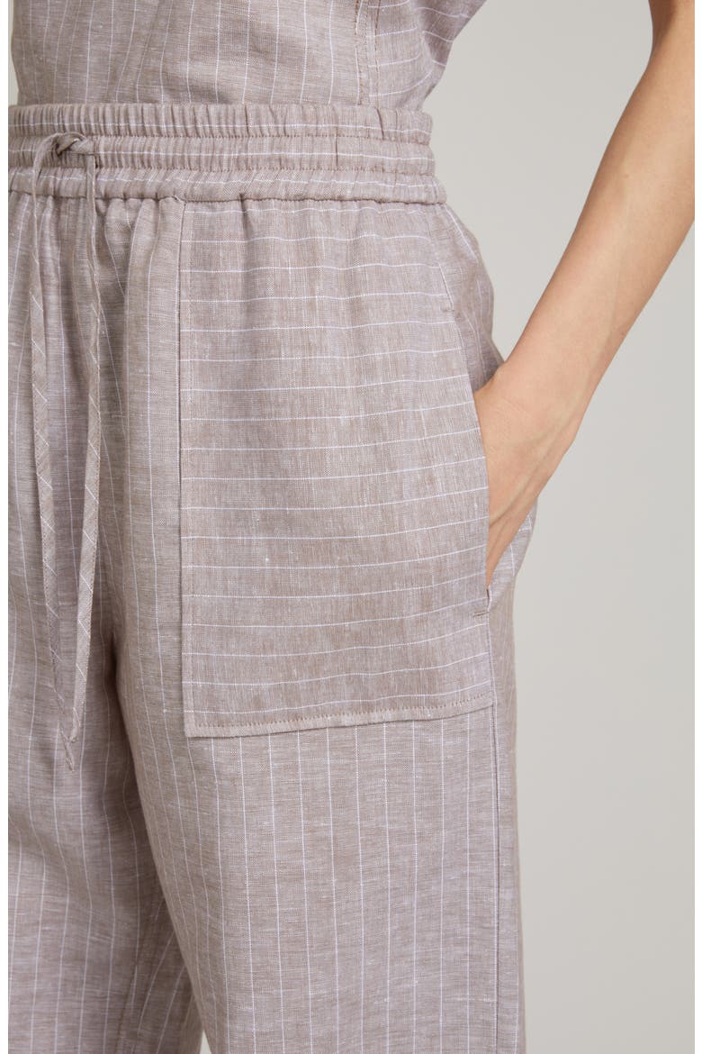 Fauna Linen Blend Wide Leg Pants, Alternate, color, HAZELNUT BROWN