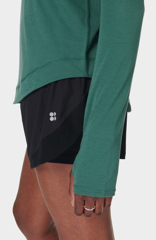 Sweaty Betty Breathe Easy Long Sleeve Running Top In Glade Green