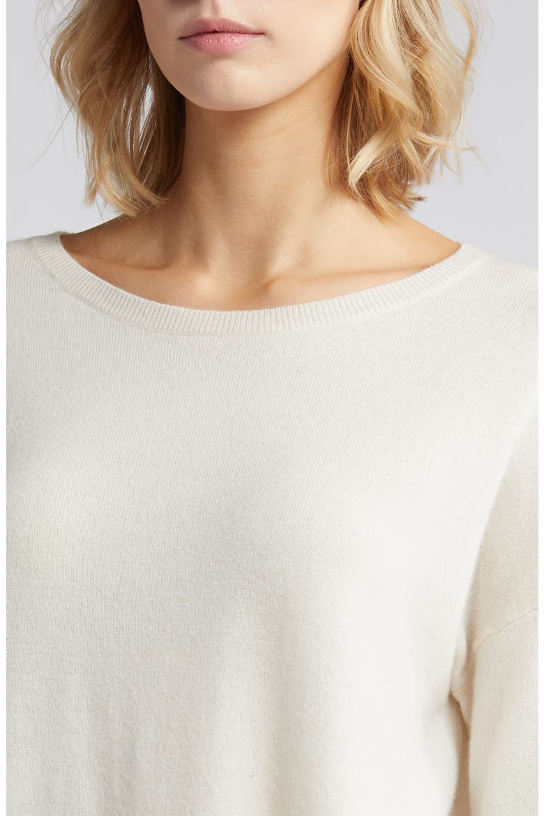 Cashmere Boyfriend Sweater, Alternate, color, IVORY
