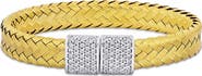Julianna B. Cubic Zirconia Weave Bangle Two-Tone