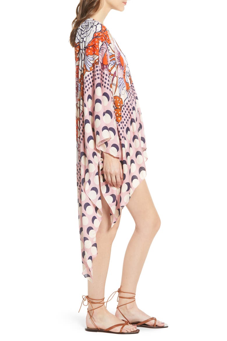 Floral Dot Ruana, Alternate, color, YELLOW MULTI