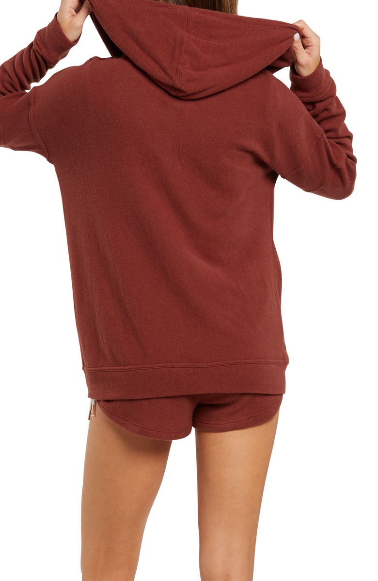 Volcom Lil Zip Front Fleece Hoodie, Alternate, color,