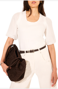 MINT VELVET Cotton Puff Sleeve Top
