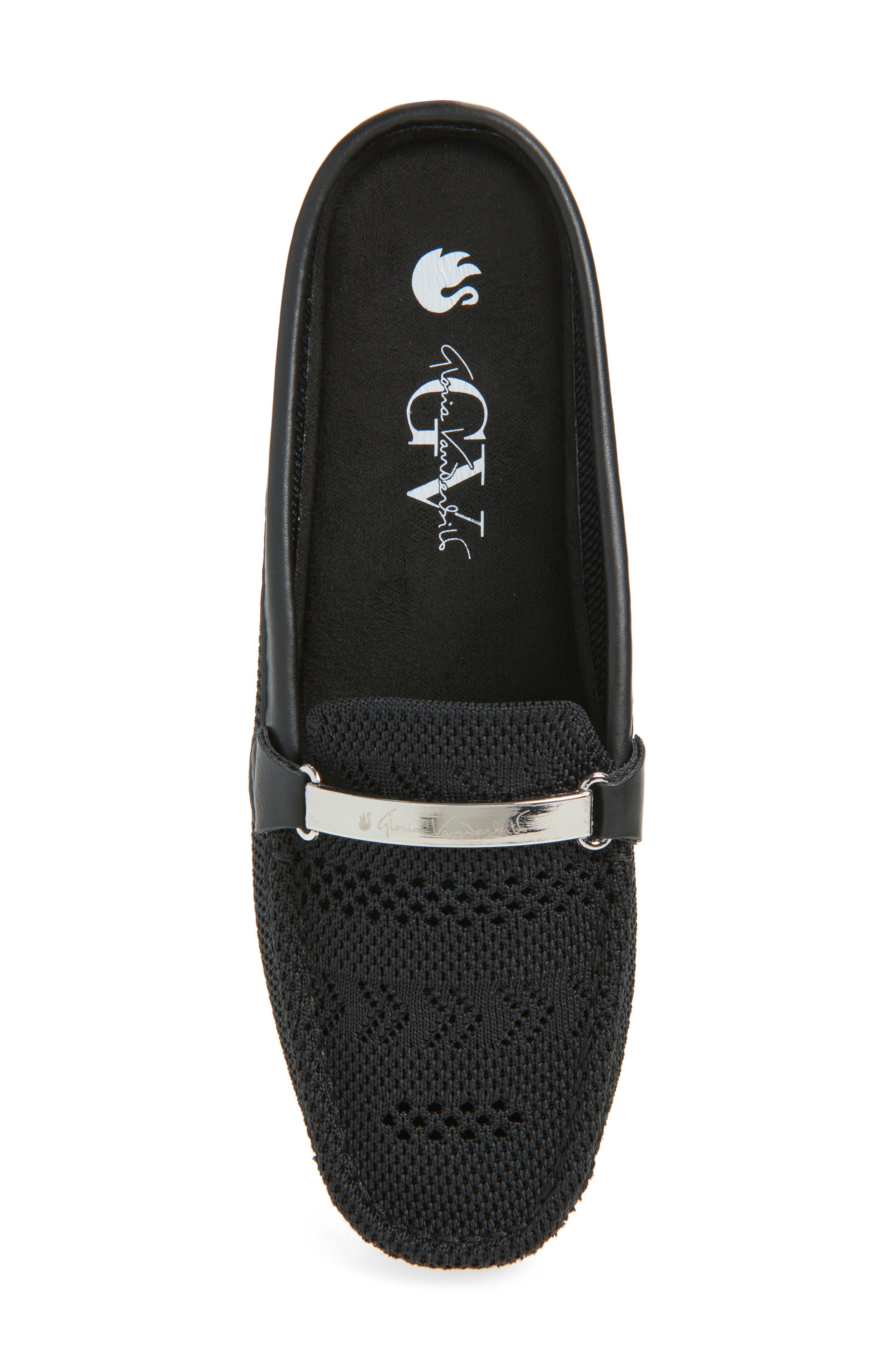 GLORIA VANDERBILT Annalise Signature Bar Knit Mule, Alternate, color, Black