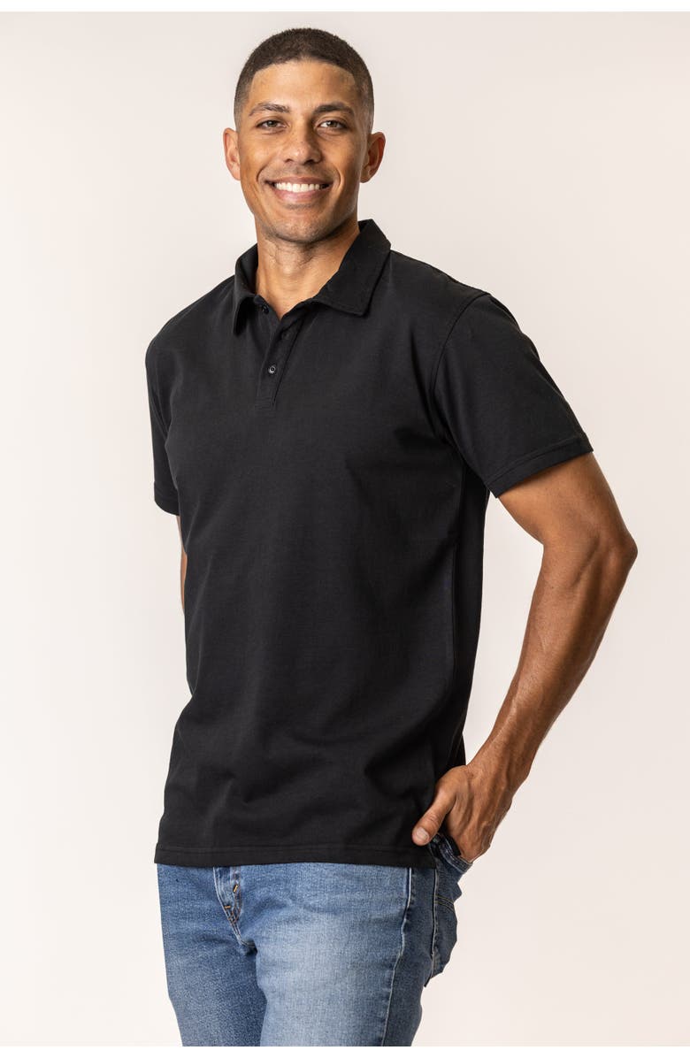 Vottera Men's Organic Cotton Polo Shirts, Main, color, Black