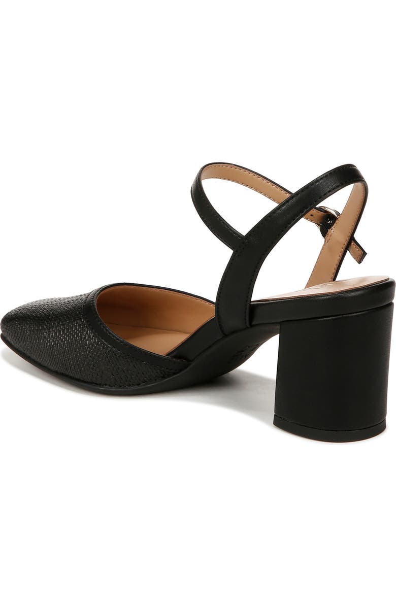 Naturalizer Wave Block Heel Pump, Alternate, color, Black Straw