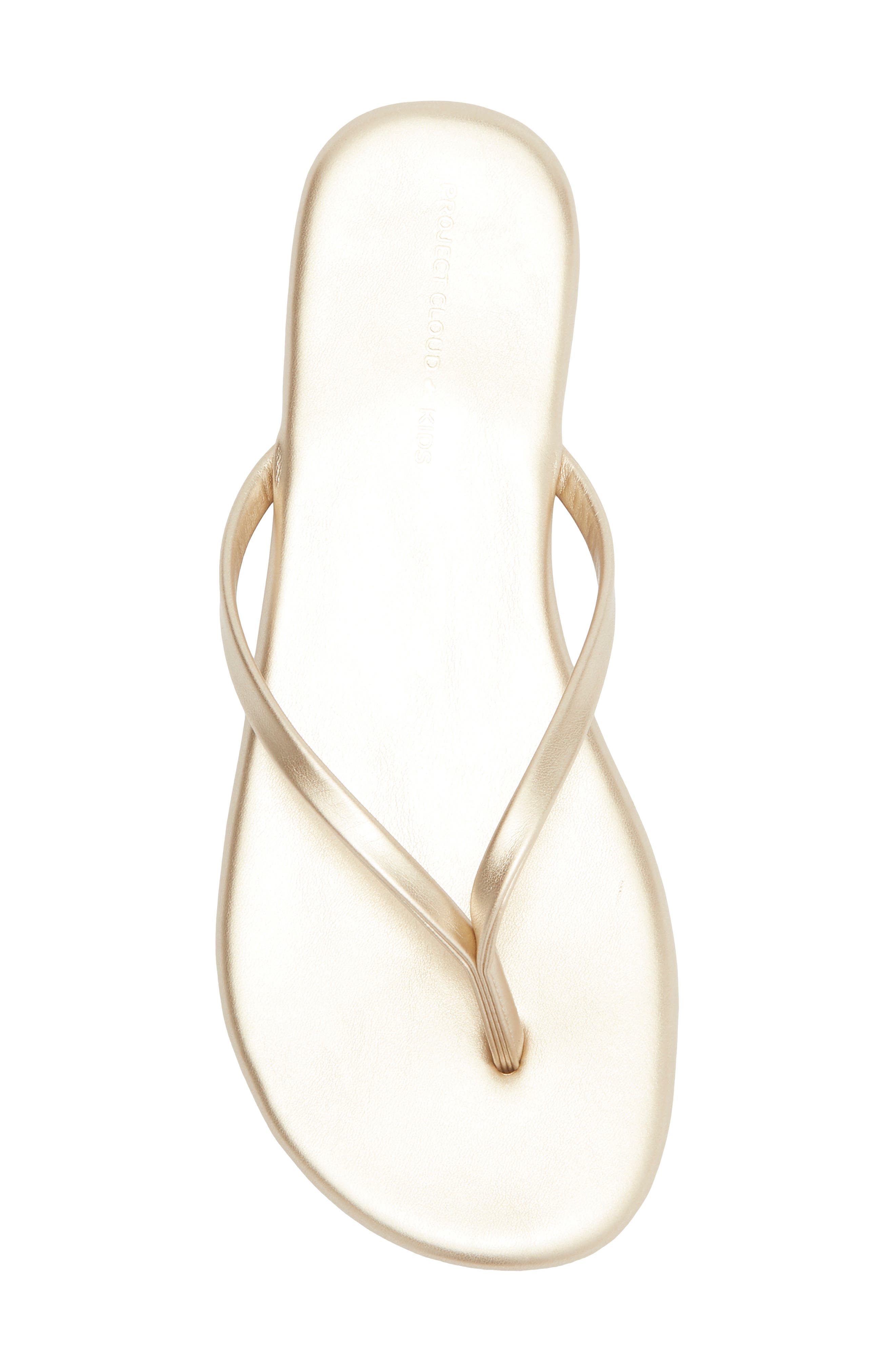 Kids' Little Fountain Flip Flop, Alternate, color, GOLD METALLIC