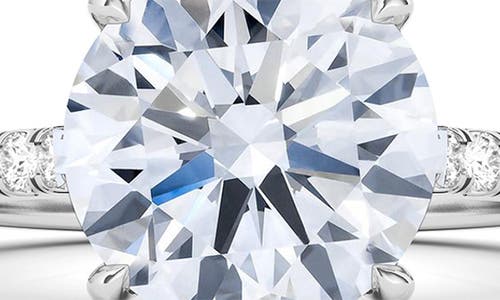 Hautecarat 18k White Gold Brilliant Cut Lab Created Diamond Engagement Ring In 18k White Gold