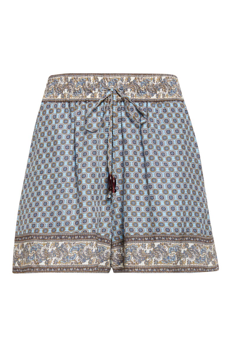 Vilvaldi Mixed Scarf Print Shorts, Alternate, color, BLUE JAY MULTI