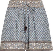 Veronica Beard Vilvaldi Mixed Scarf Print Shorts